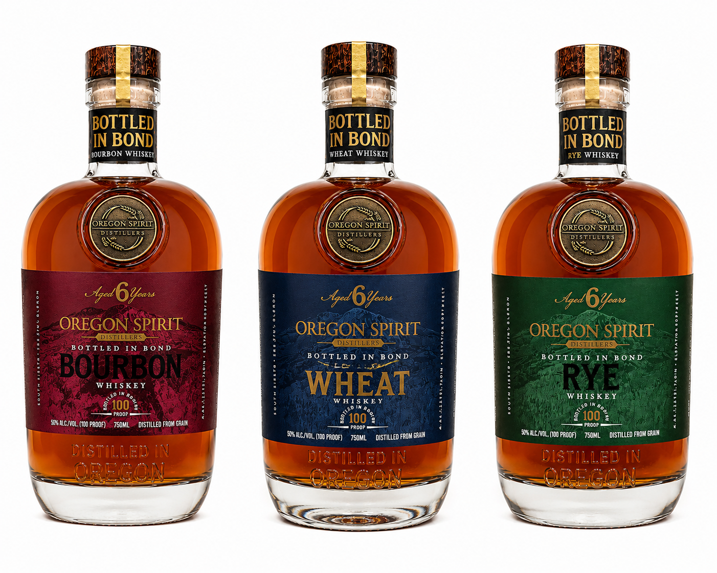 Bonded Trio: 6-Year BIB Bourbon, Wheat, and Rye